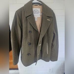 St. John's Bay Men's Green Peacoat